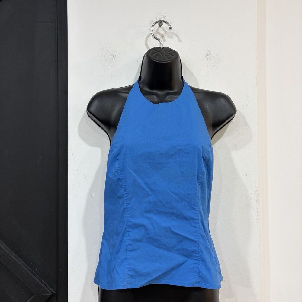 Express Blue Halter Open Back Top Size 9/10 Y2K Party